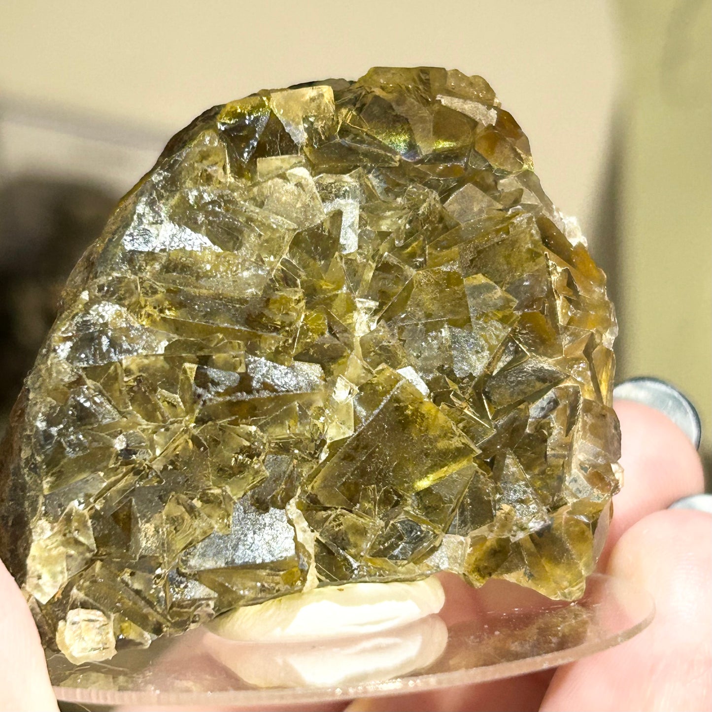 #7 Honey 🍯 Pocket Yellow Fluorite From Okorusu, Namibia 🇳🇦