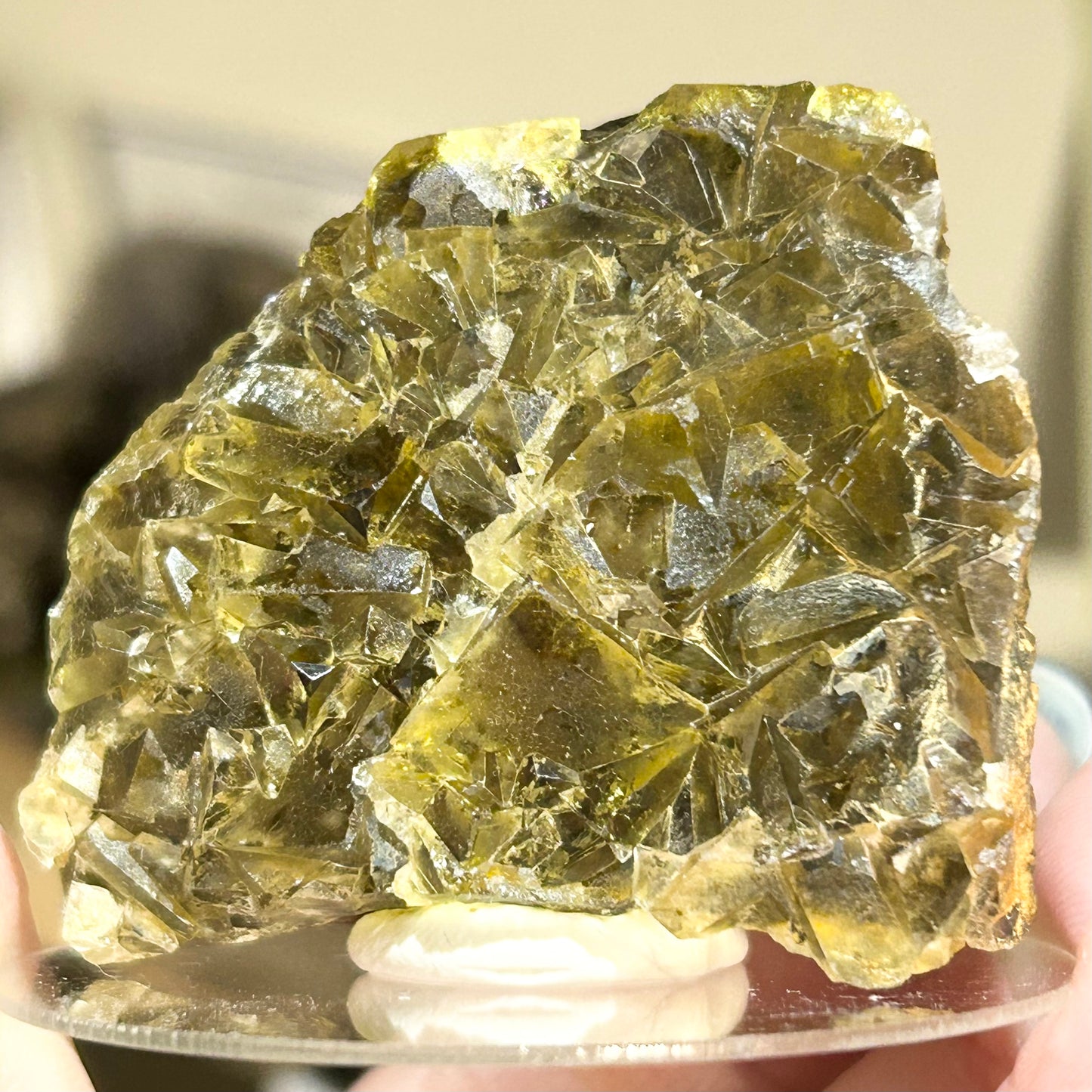 #7 Honey 🍯 Pocket Yellow Fluorite From Okorusu, Namibia 🇳🇦