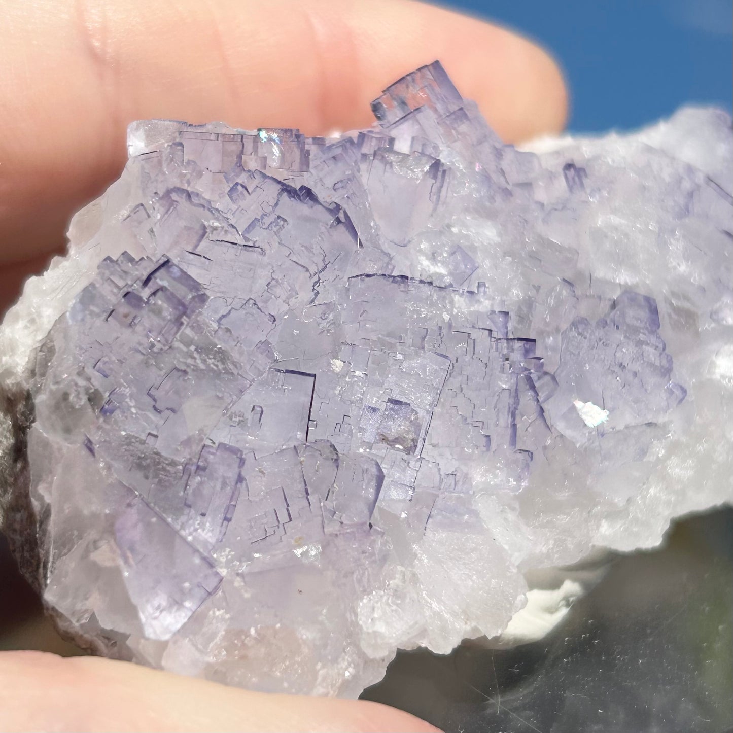 #9 Tule Purple Step Fluorite From Tule Mine, Melchor Múzquiz, Múzquiz Municipality, Coahuila, México 🇲🇽