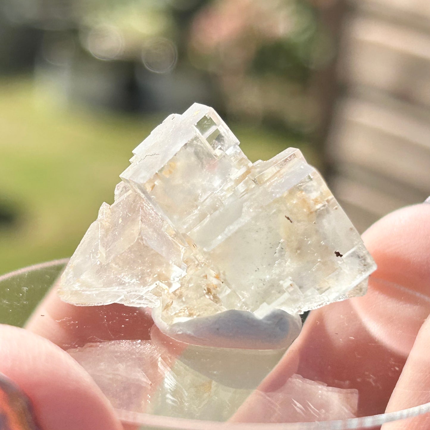 Rare Clear Fluorite Specimen From Fluorite Mine, Praclos, Tailhac, Brioude, Haute-Loire, Auvergne-Rhône-Alpes, France 🇫🇷