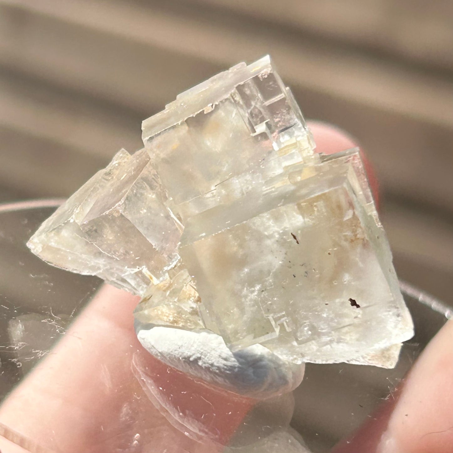 Rare Clear Fluorite Specimen From Fluorite Mine, Praclos, Tailhac, Brioude, Haute-Loire, Auvergne-Rhône-Alpes, France 🇫🇷