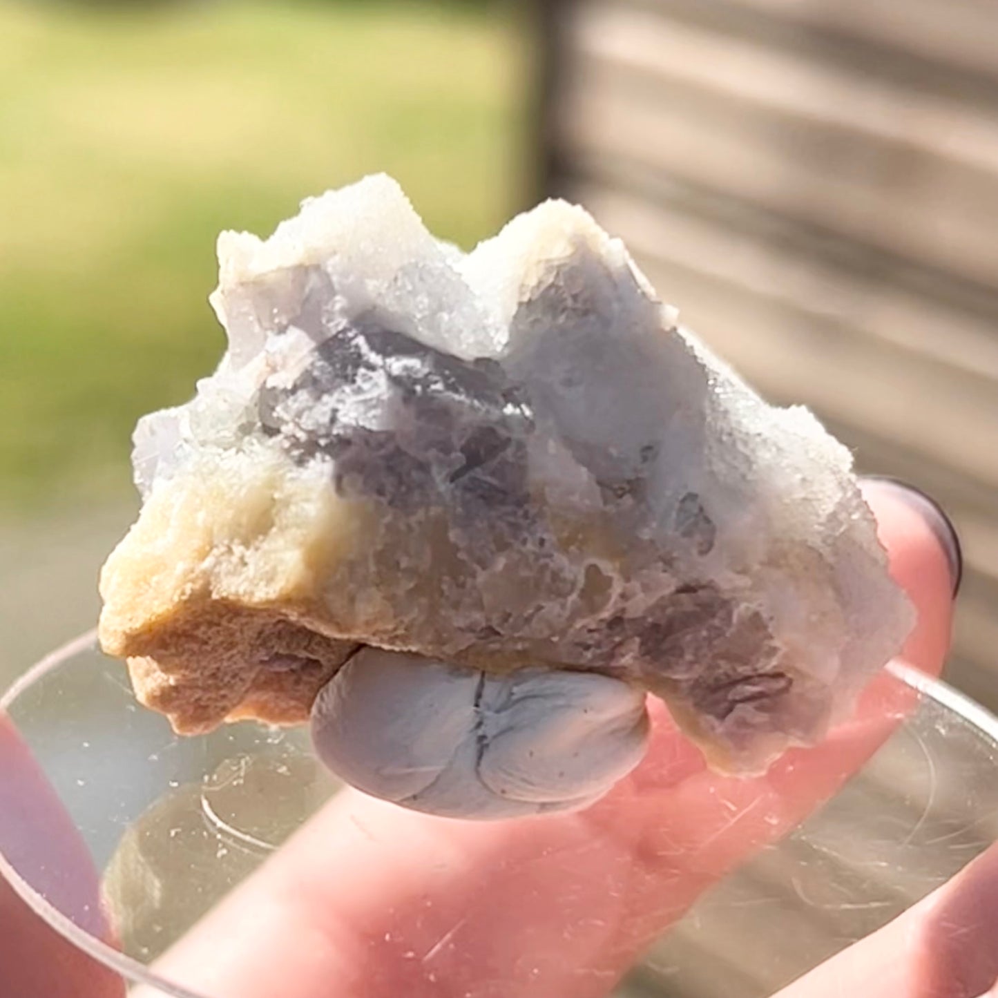 Sugar Fluorite Purple, Yellow & Green Mini Specimen From La Barre Mine, Saint Jacques d’Amber, Riom, Puy De Dome, Auvergne, Alps, France 🇫🇷 Closed Mine 24 Years