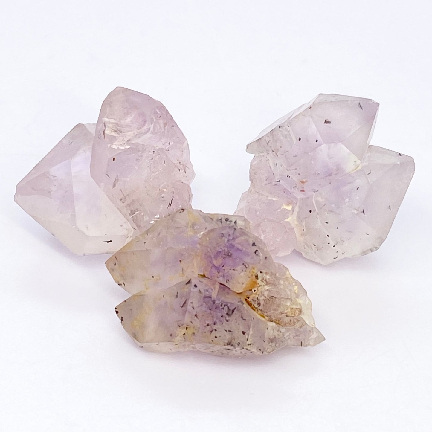 Guided By Purple Amethyst With Hematite “Strawberry” Inclusions Floater Specimens From Guided By Purple Pocket, North Carolina, USA 🇺🇸