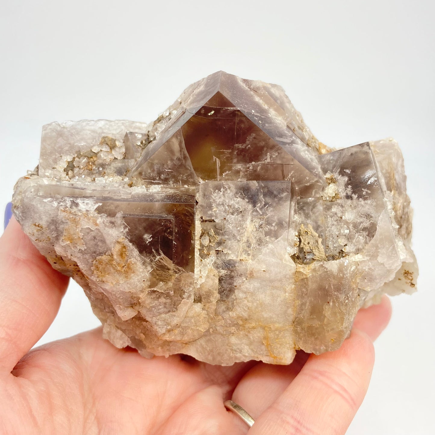 One Of A Kind XL Sherry Twins Fluorite Closed Mine From Sherry Twins Pocket, Lady Annabella Mine, Eastgate Quarry, Eastgate, Stanhope, County Durham, U.K.