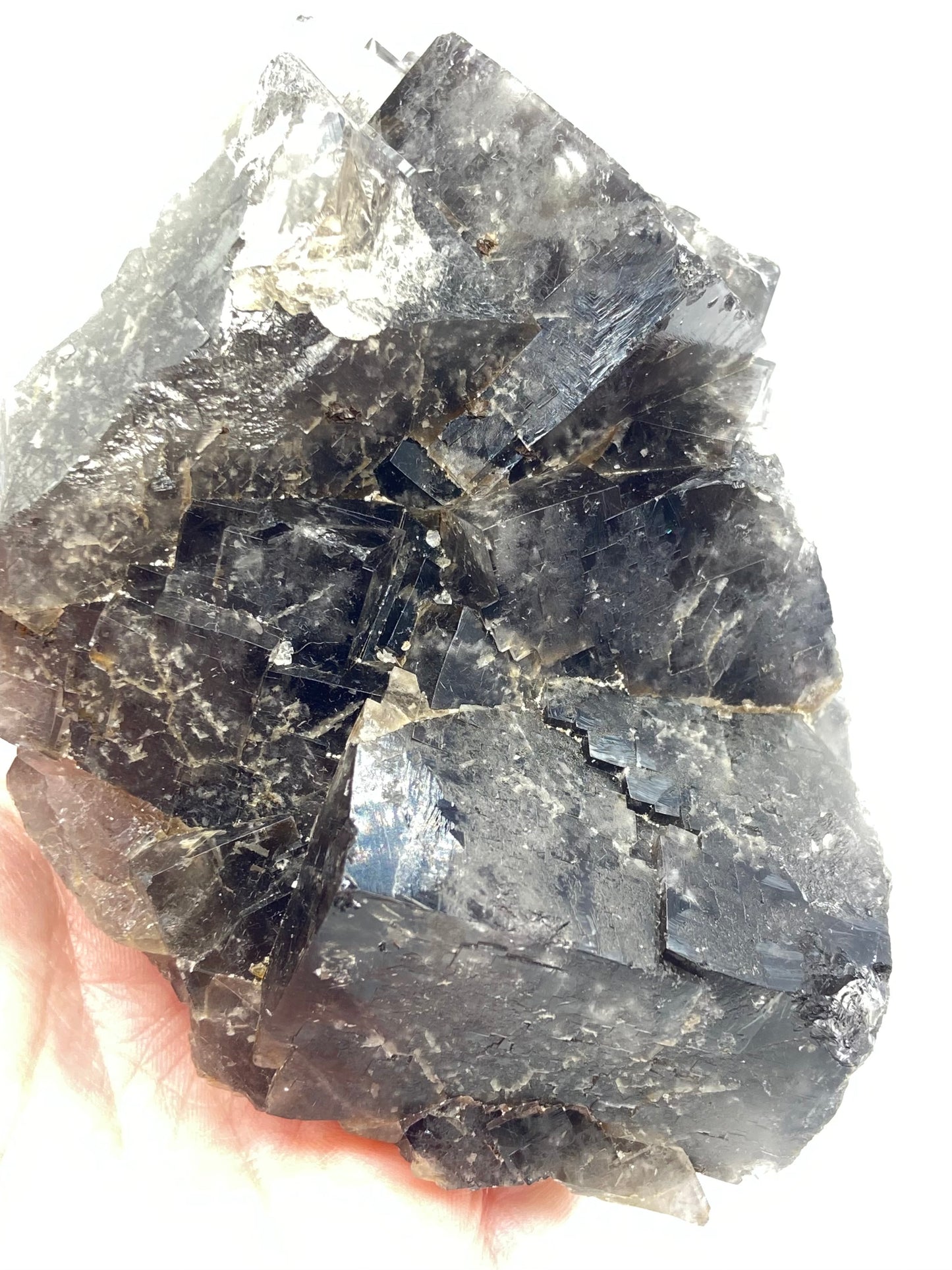 One Of A Kind Teal Blue Green Colour Change Fluorite With Quartz XXL Specimen From Harnishaburn Mine, Stanhope, County Durham, U.K.