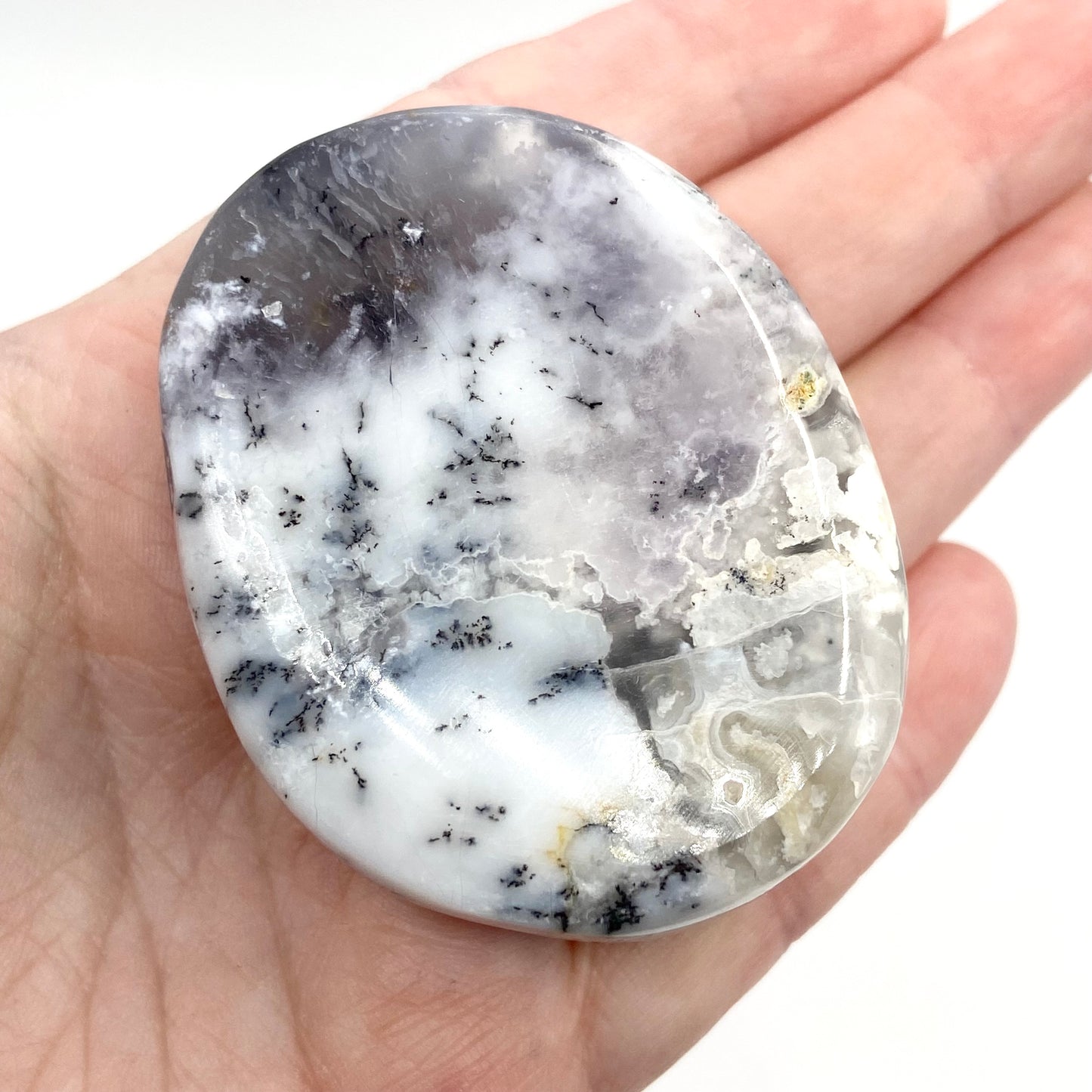 Merlinite Dendritic Agate Large Palms From Madagascar 🇲🇬 Pick Your Size