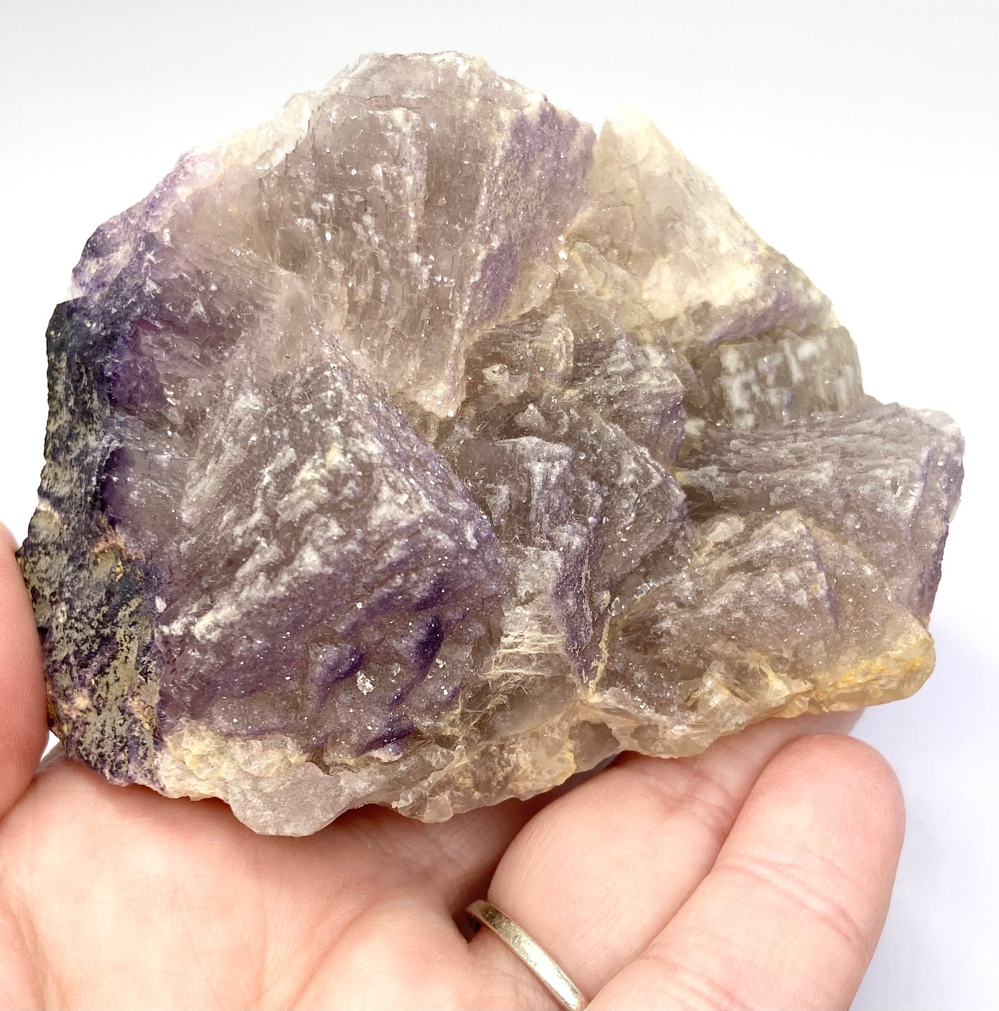 White Fluorite With Micro Purple Sugar (Dyed) Specimen From China 🇨🇳 Pick Your Specimen