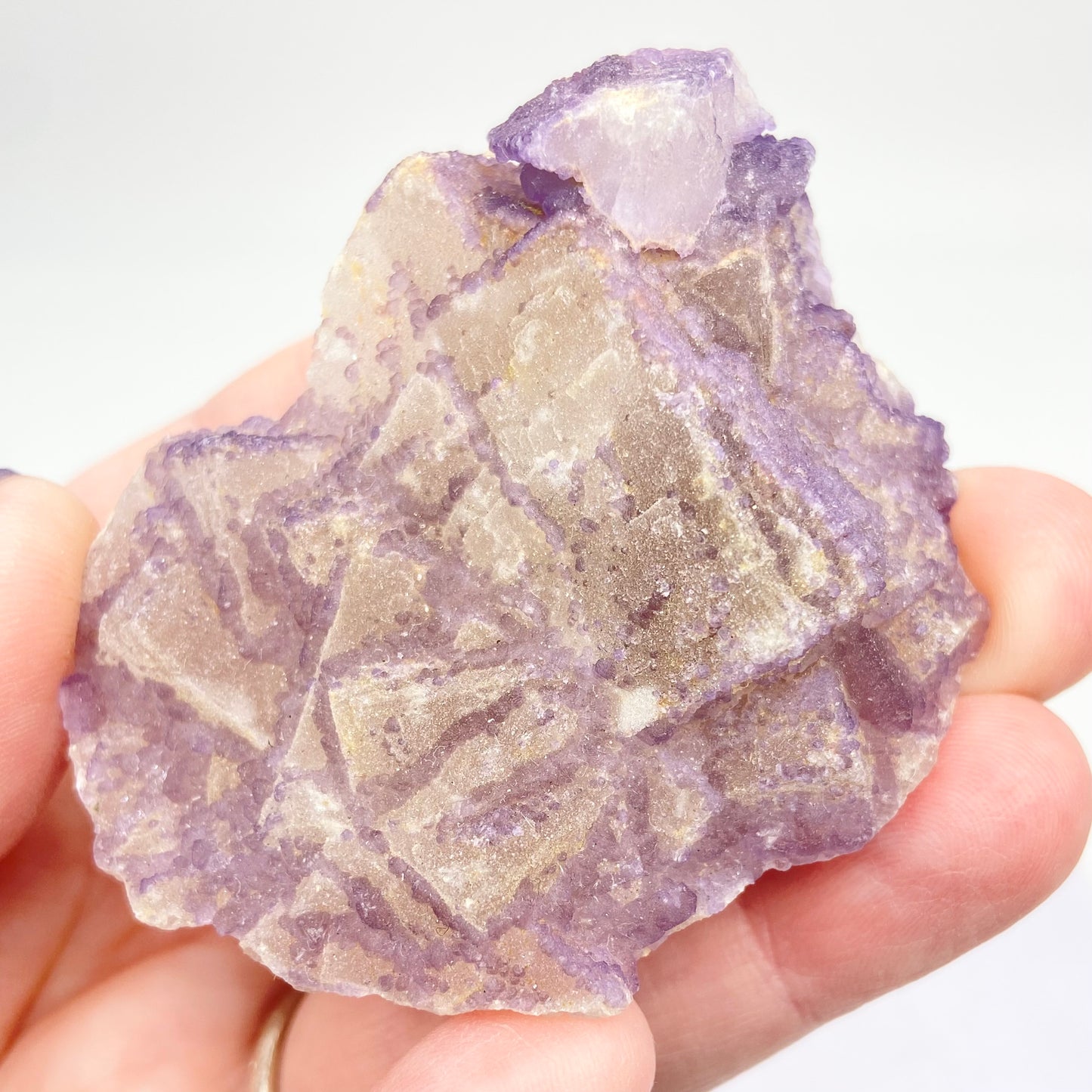 White Fluorite With Micro Purple Sugar (Dyed) Specimen From China 🇨🇳 Pick Your Specimen