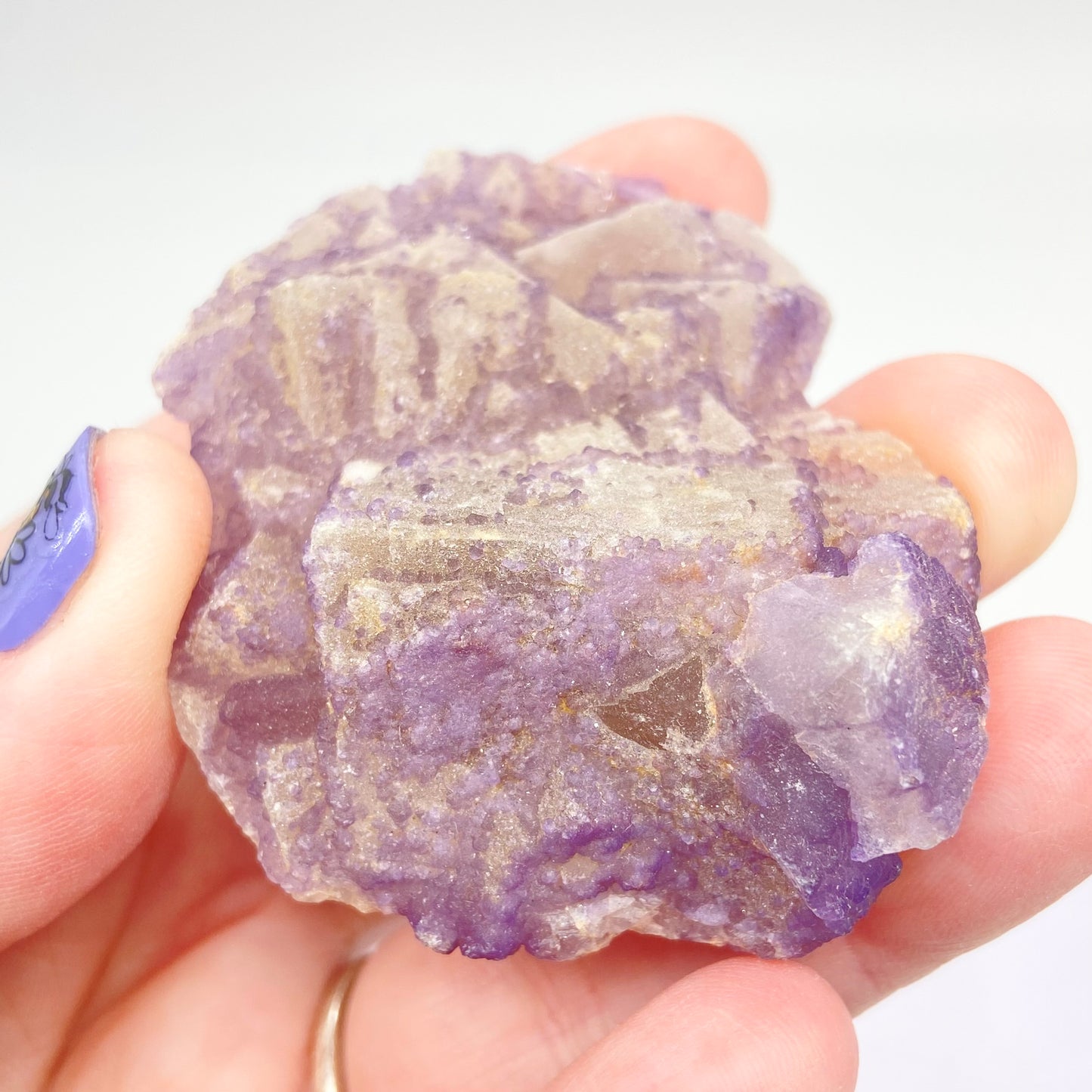 White Fluorite With Micro Purple Sugar (Dyed) Specimen From China 🇨🇳 Pick Your Specimen