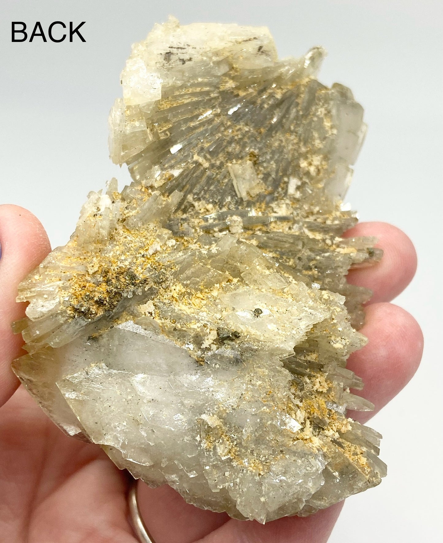 #5 Rare Yellow & Blue Barite With Quartz & Chalcopyrite Sugar High Quality Large Specimen From Morocco 🇲🇦