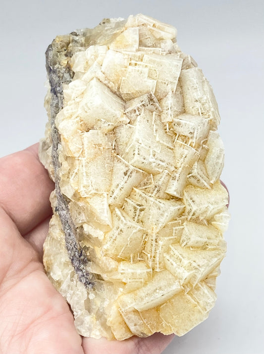 #5 Rare, One Location Derbyshire Cream Edge Fluorite Large Specimen From Pindale Quarry, Castelton, Derbyshire, U.K. 🇬🇧 (Independently ⛏️ Mined)