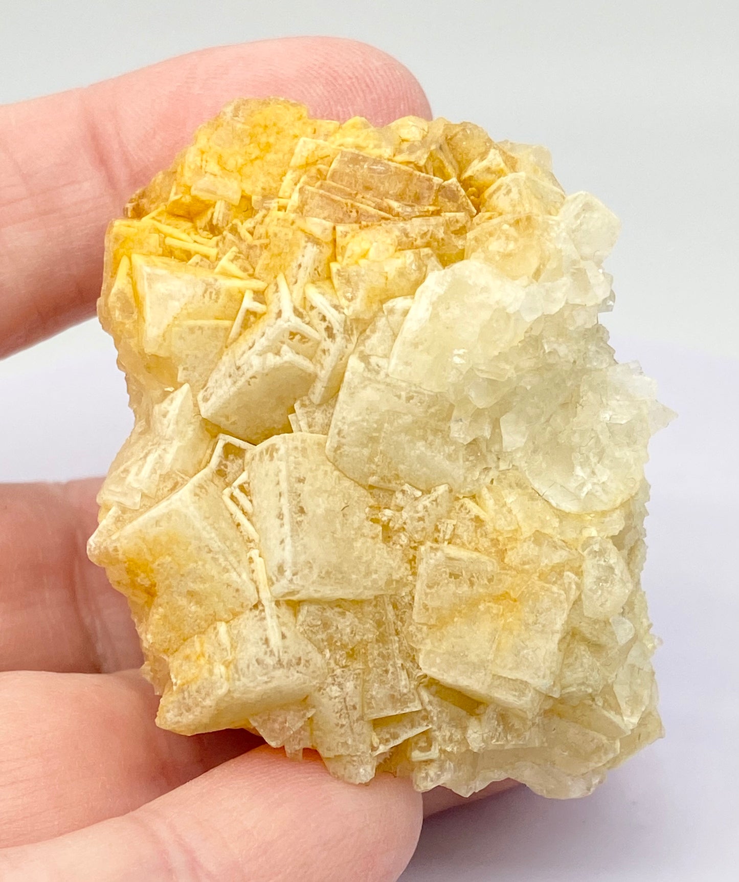 #14 Rare One Location Derbyshire Cream Edge Fluorite Small Specimen From Pindale Quarry, Castelton, Derbyshire, U.K. 🇬🇧 (Independently ⛏️ Mined)