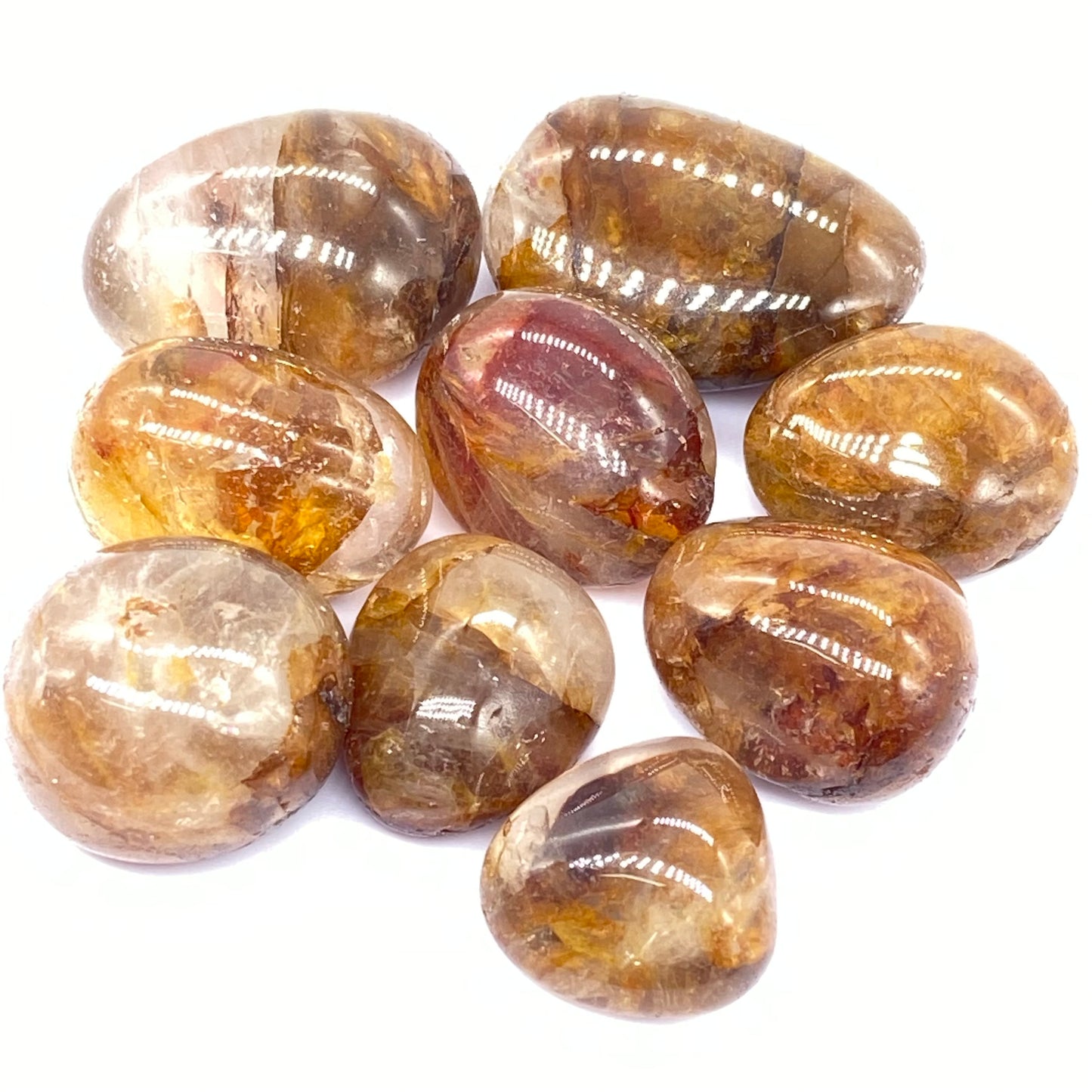 Fire Quartz & Golden Healer Mix Tumbles From Madagascar 🇲🇬 Pick Your Size