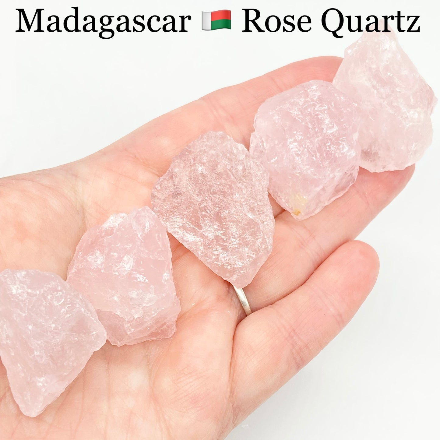 Rose Quartz Raw Random Sizes From Madagascar 🇲🇬