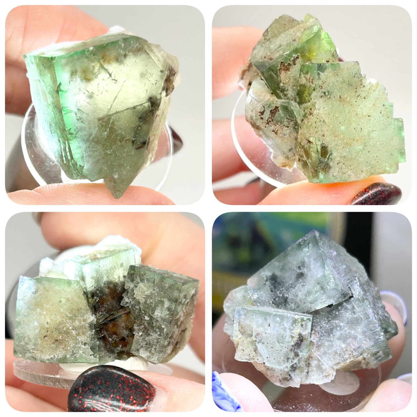 Poison Ivy Green-Yellow Fluorite Single Cubes & Clusters Small From Poison Ivy Pocket, Lady Annabella Mine, Weardale, U.K. 🇬🇧 Pick Your Specimen