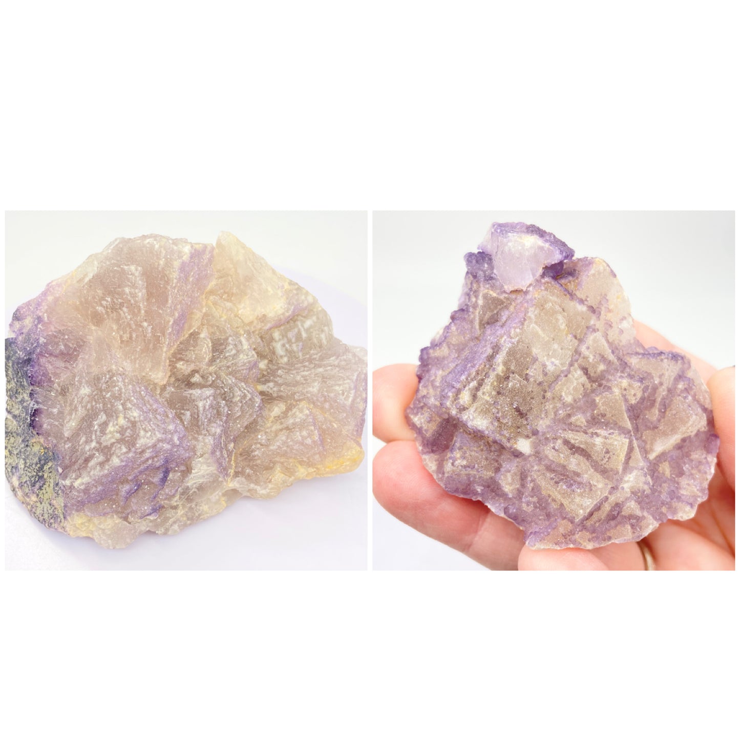 White Fluorite With Micro Purple Sugar (Dyed) Specimen From China 🇨🇳 Pick Your Specimen