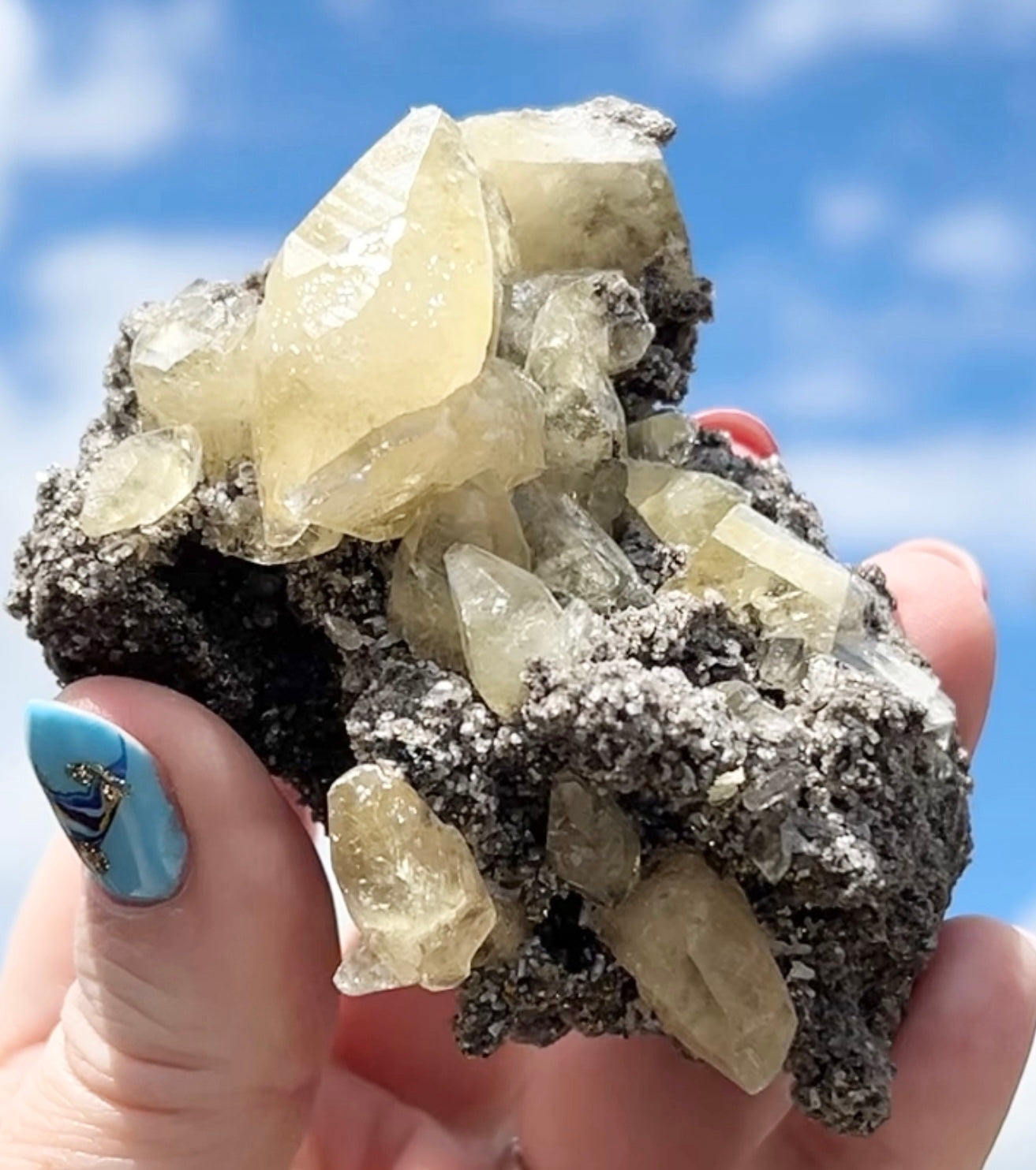 Collectors #11 Sweetwater Yellow Calcite On Marcasite Large From Sweetwater Mine, Reynolds County, Missouri, USA 🇺🇸