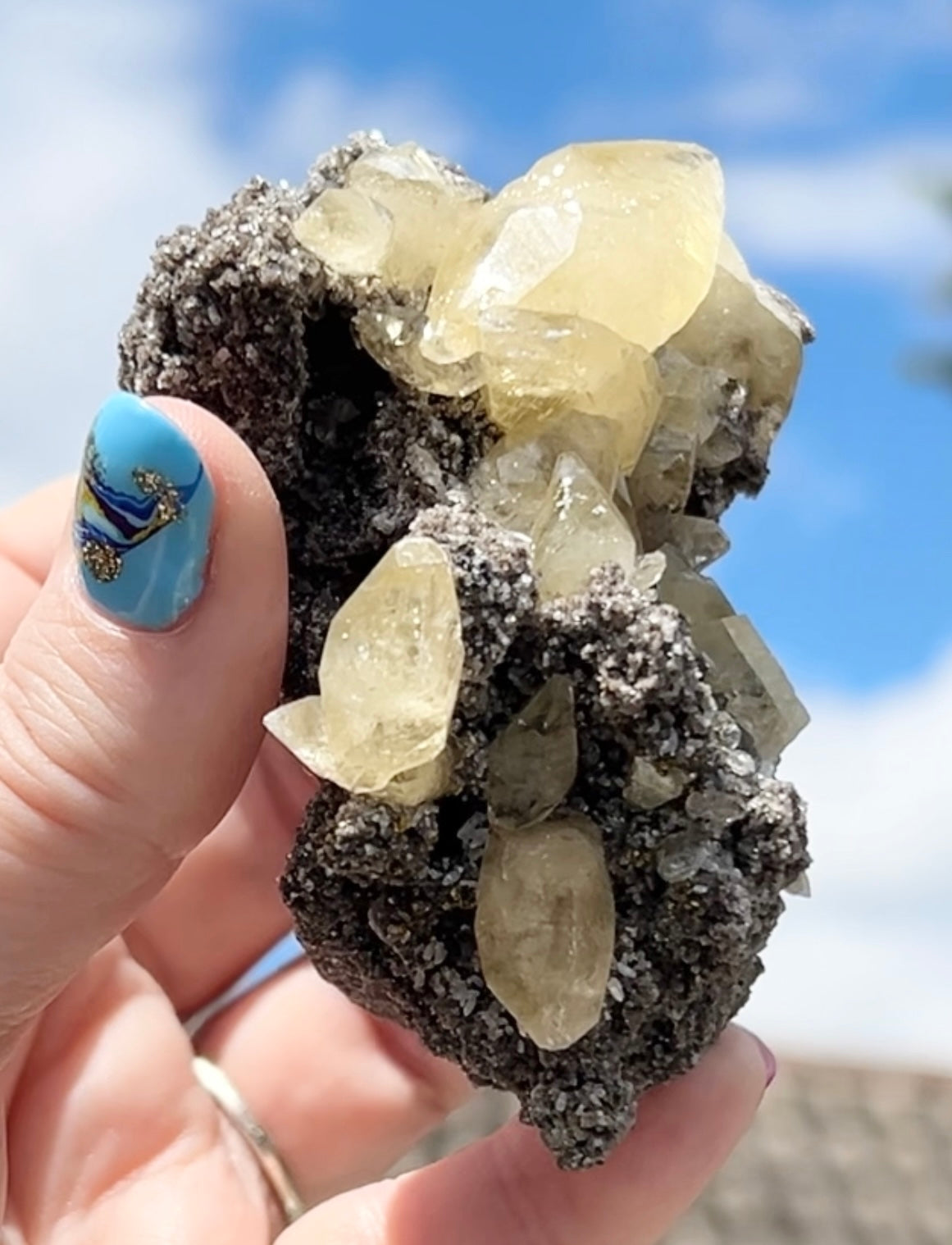 Collectors #11 Sweetwater Yellow Calcite On Marcasite Large From Sweetwater Mine, Reynolds County, Missouri, USA 🇺🇸