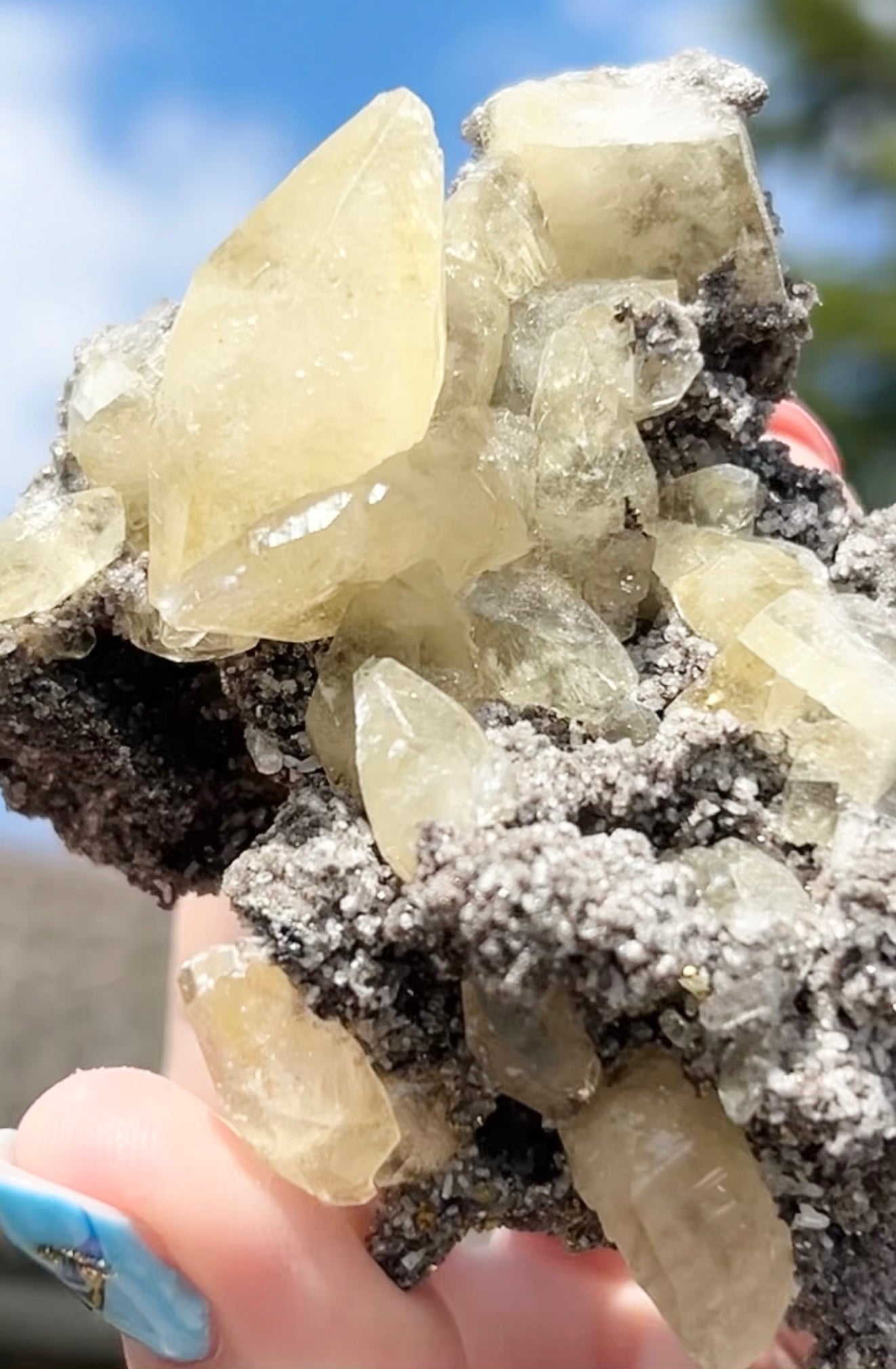 Collectors #11 Sweetwater Yellow Calcite On Marcasite Large From Sweetwater Mine, Reynolds County, Missouri, USA 🇺🇸