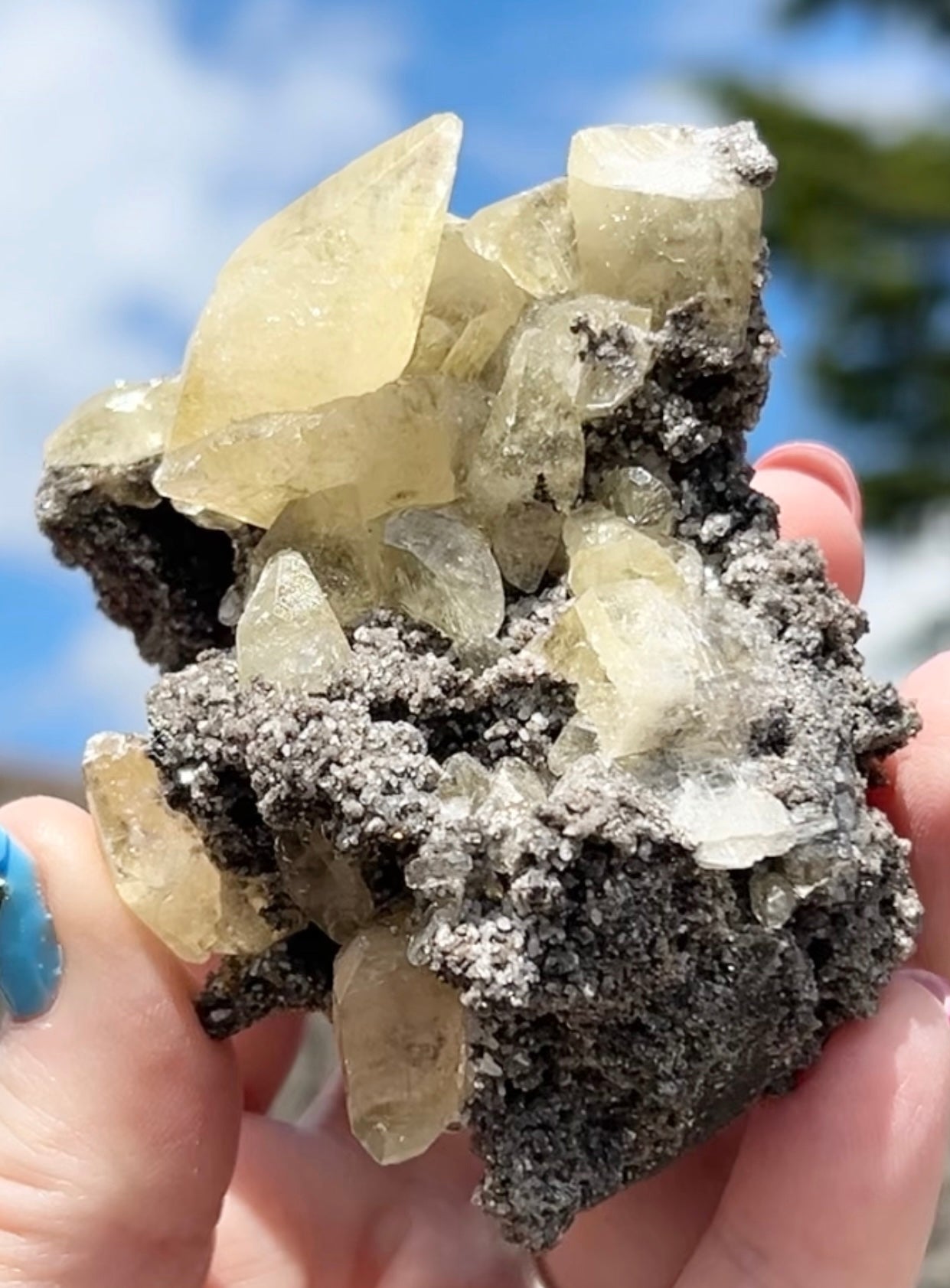 Collectors #11 Sweetwater Yellow Calcite On Marcasite Large From Sweetwater Mine, Reynolds County, Missouri, USA 🇺🇸