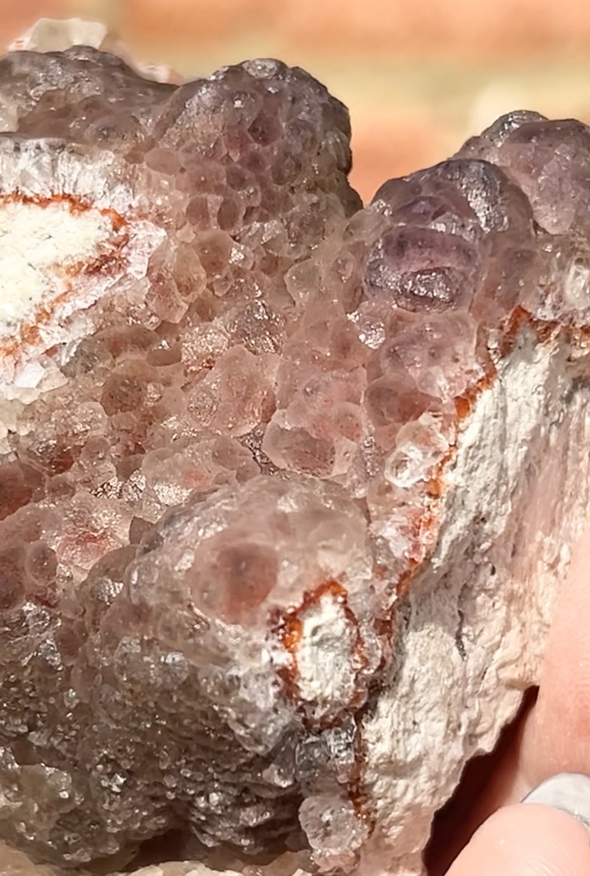 #2 Rare Red & Pink Fluorite Botryoidal With Dogtooth Calcite & Selenite From Navidad Mine, Durango, Mexico 🇲🇽