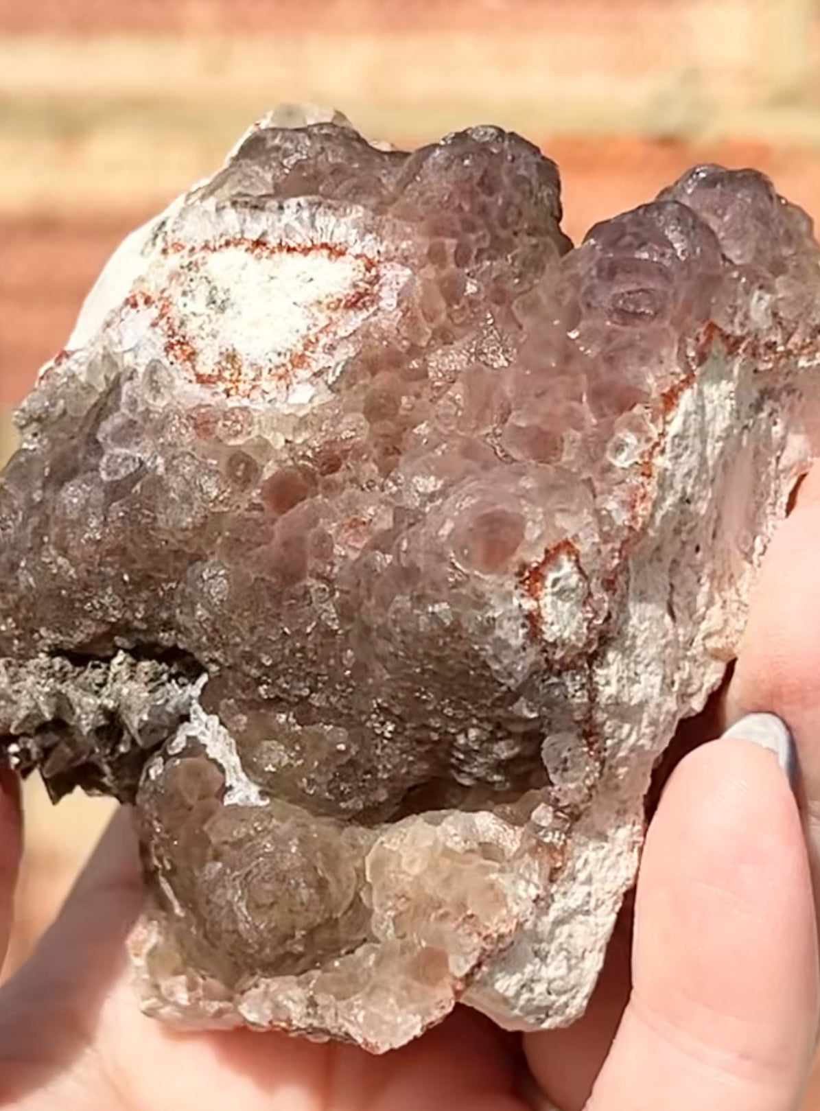 #2 Rare Red & Pink Fluorite Botryoidal With Dogtooth Calcite & Selenite From Navidad Mine, Durango, Mexico 🇲🇽