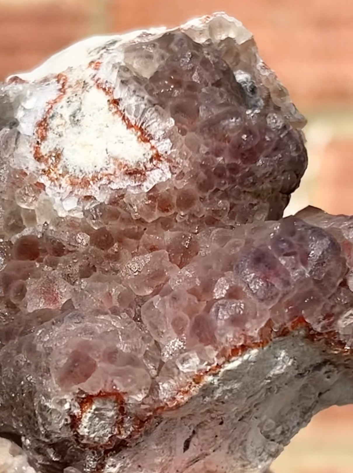 #2 Rare Red & Pink Fluorite Botryoidal With Dogtooth Calcite & Selenite From Navidad Mine, Durango, Mexico 🇲🇽