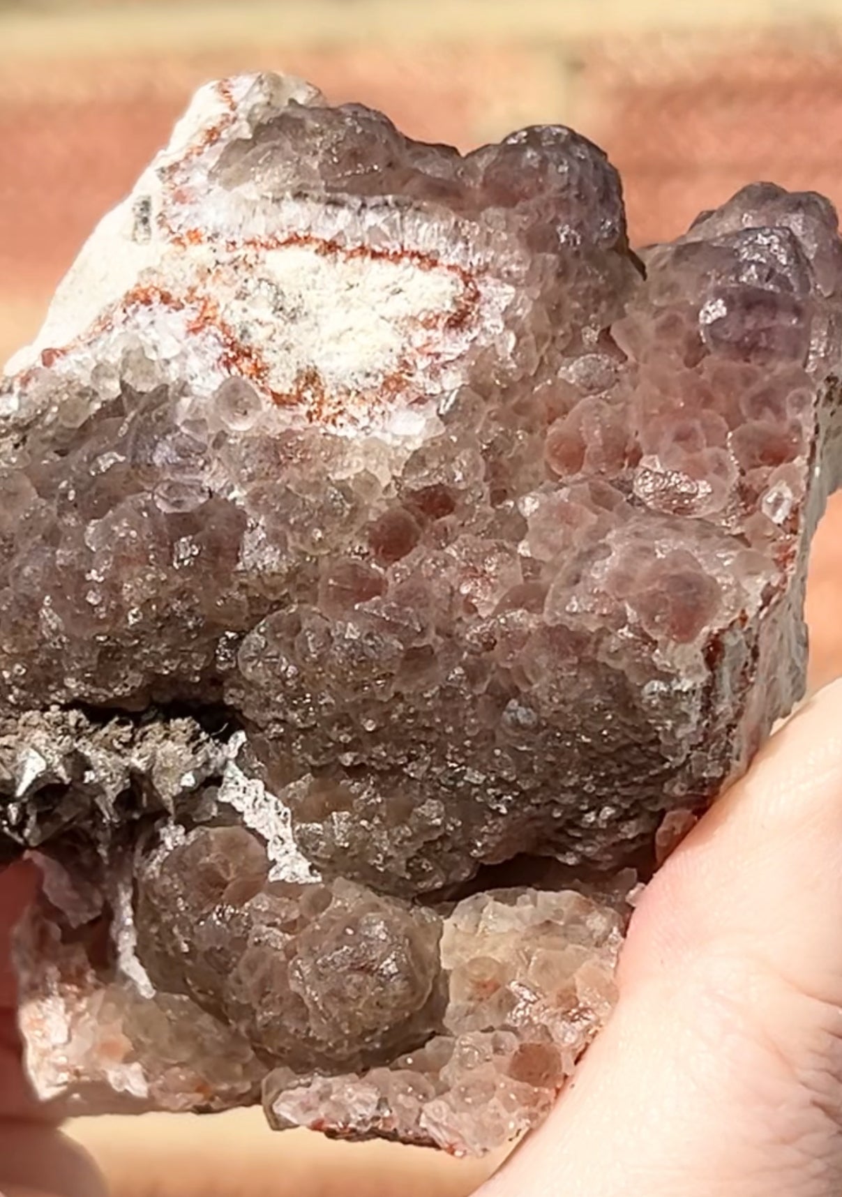 #2 Rare Red & Pink Fluorite Botryoidal With Dogtooth Calcite & Selenite From Navidad Mine, Durango, Mexico 🇲🇽