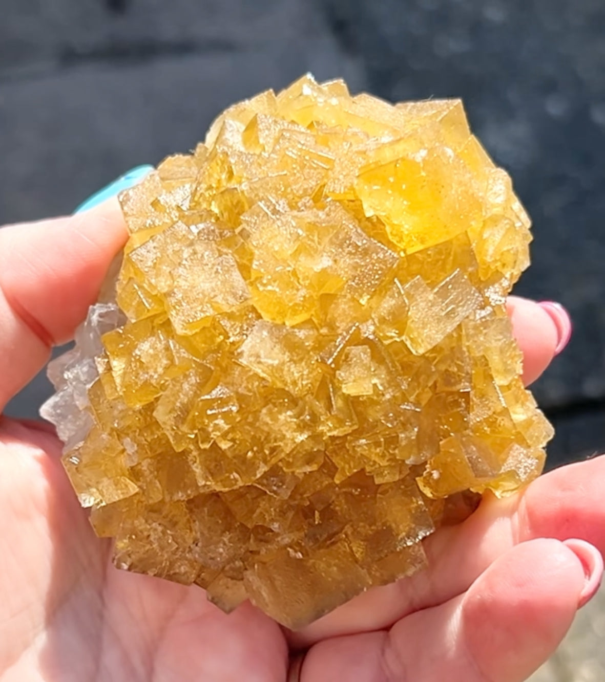 XXL Extremely Rare, One Of A Kind Hilton Golden Yellow Fluorite On Quartz Base From Hilton Mine, Hilton, Scredale, Cumbria, U.K. 🇬🇧 (Closed Mine, Independently Collected In 1990s) Top Quality