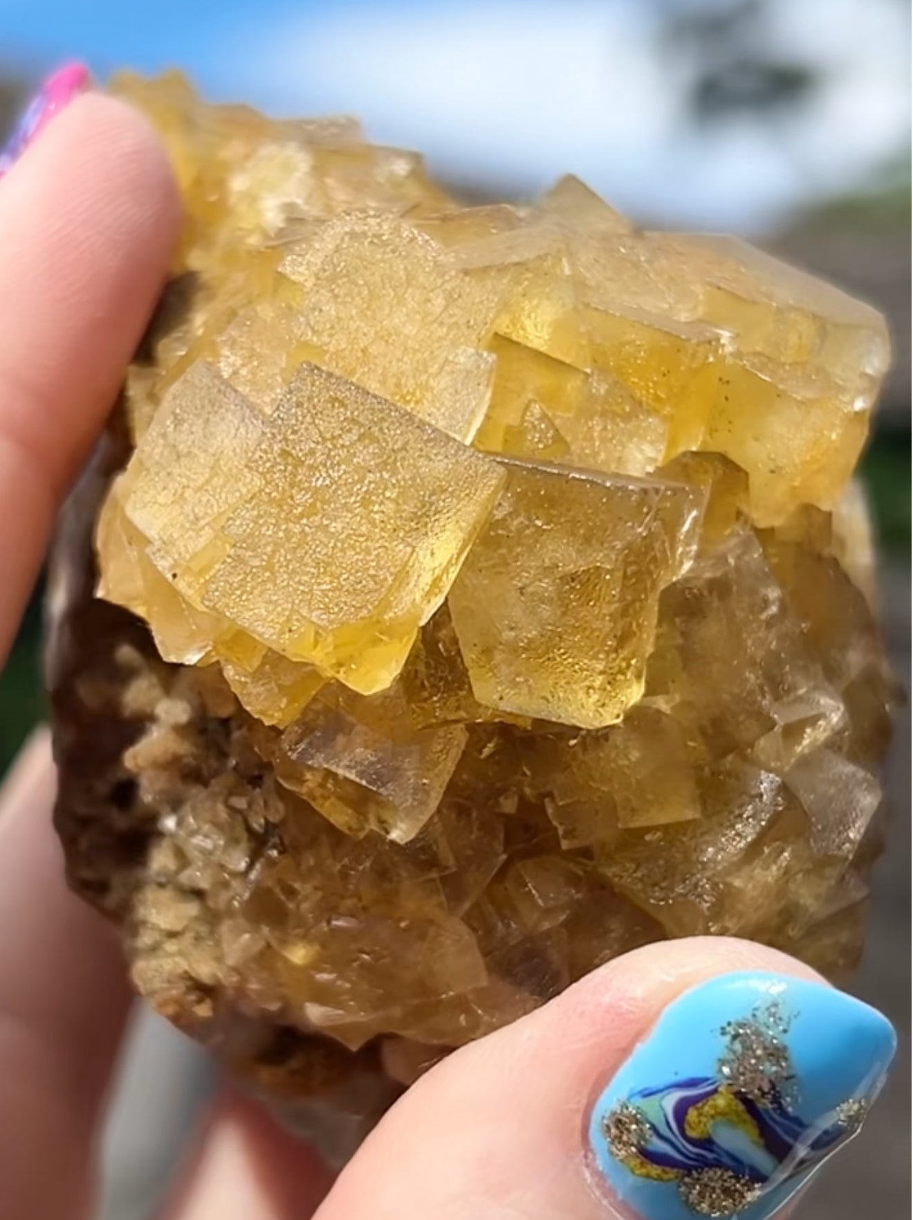 XXL Extremely Rare, One Of A Kind Hilton Golden Yellow Fluorite On Quartz Base From Hilton Mine, Hilton, Scredale, Cumbria, U.K. 🇬🇧 (Closed Mine, Independently Collected In 1990s) Top Quality