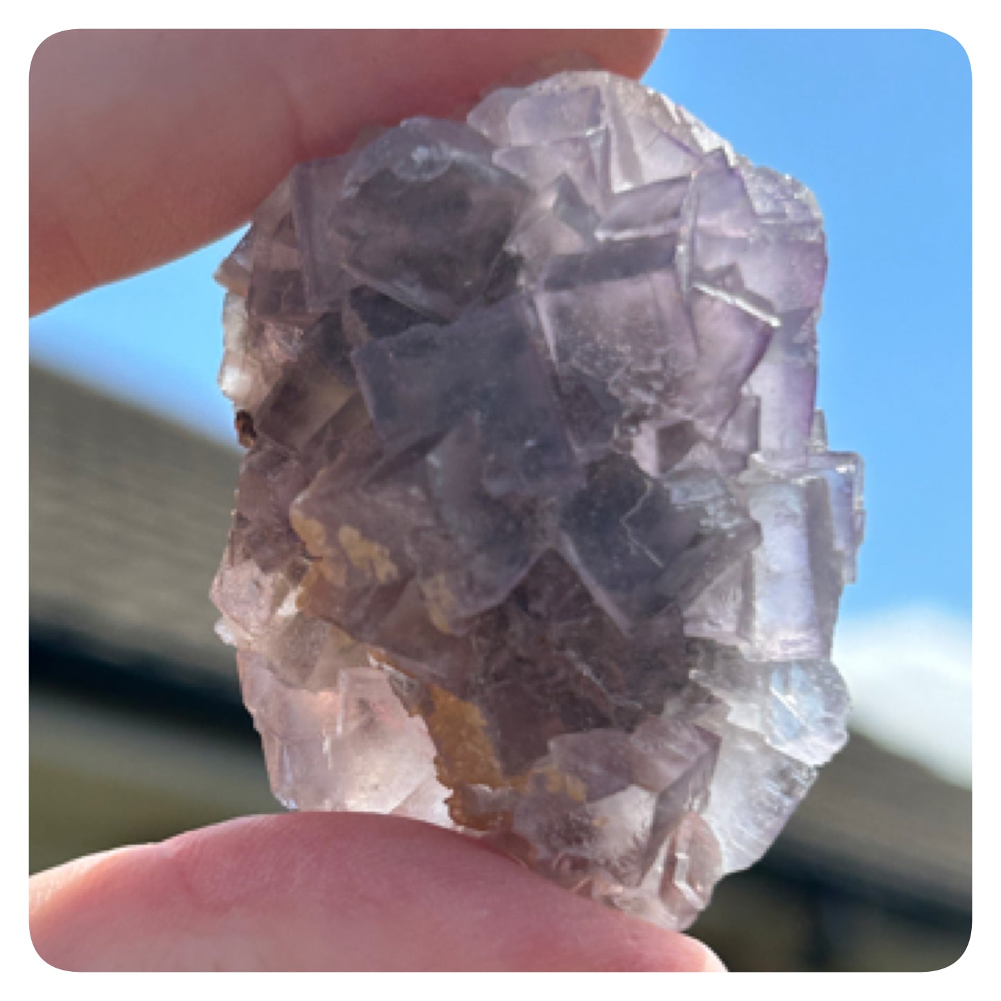 #5 Small Blue & Purple Phantom Fluorite With Calcite Sugar From Ghaw Mine, Lorali, Buluchistan, Pakistan 🇵🇰