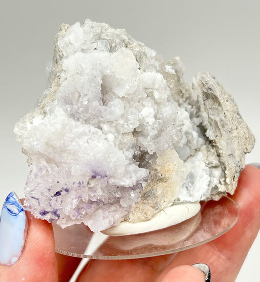 #3 Spirit Flower Geodes Large - Purple Fluorite, White Chalcedony & Quartz From San Benito, Chihuahua, México 🇲🇽