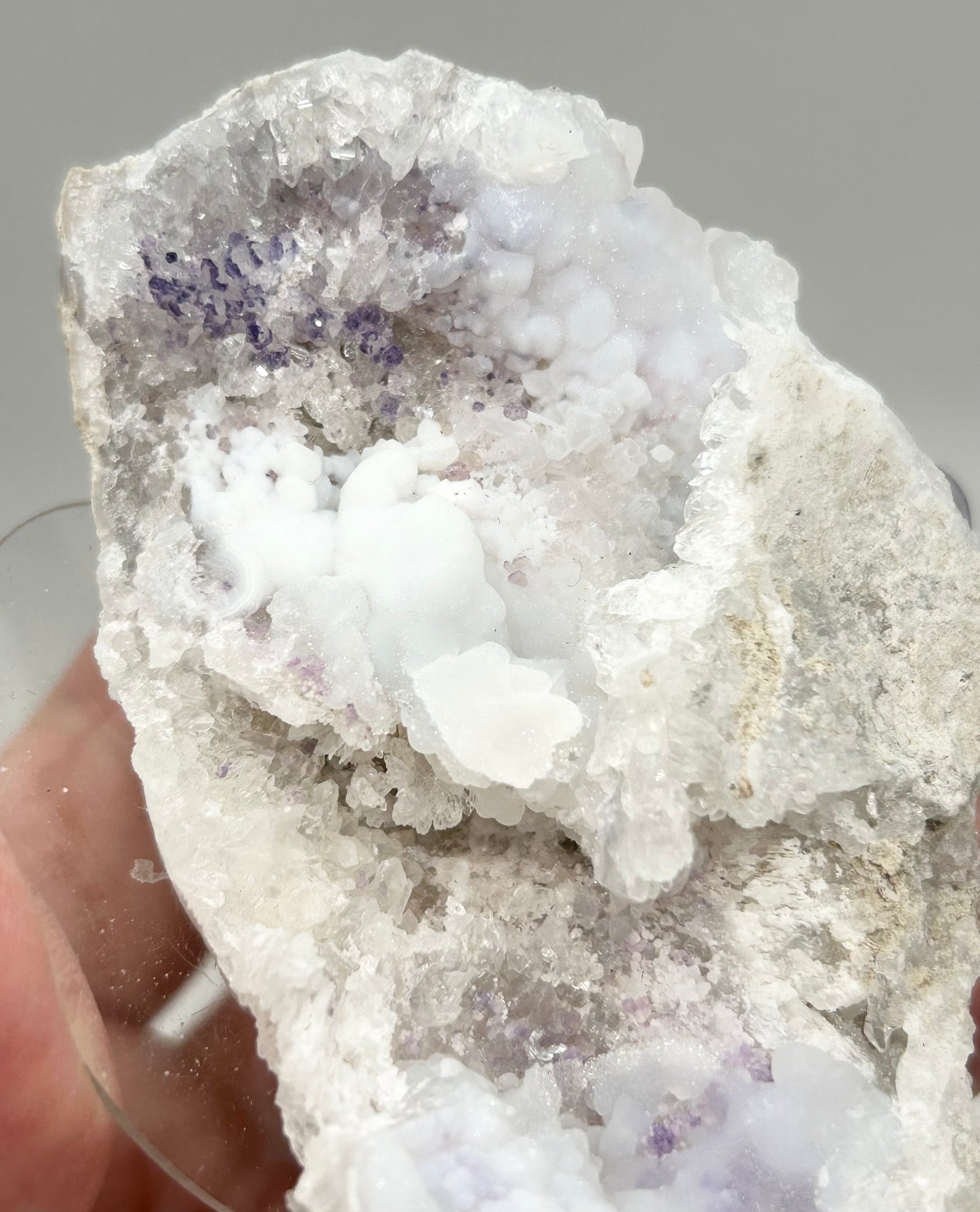 #4 Spirit Flower Geodes Large - Purple Fluorite, White Chalcedony & Quartz From San Benito, Chihuahua, México 🇲🇽