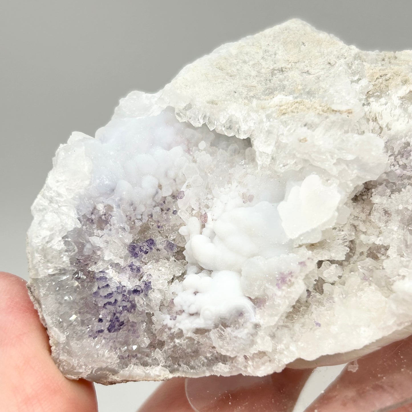 #4 Spirit Flower Geodes Large - Purple Fluorite, White Chalcedony & Quartz From San Benito, Chihuahua, México 🇲🇽