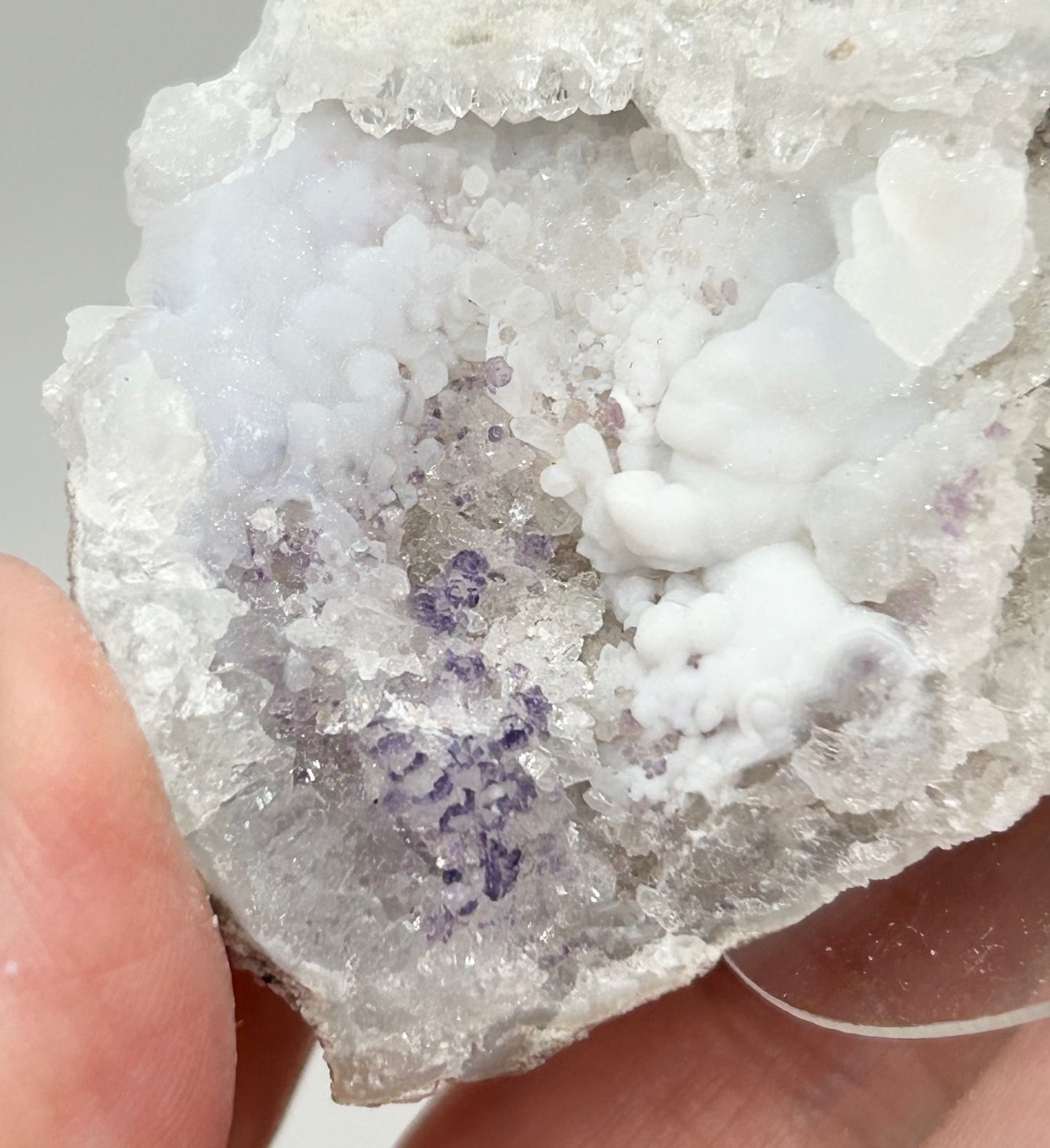 #4 Spirit Flower Geodes Large - Purple Fluorite, White Chalcedony & Quartz From San Benito, Chihuahua, México 🇲🇽