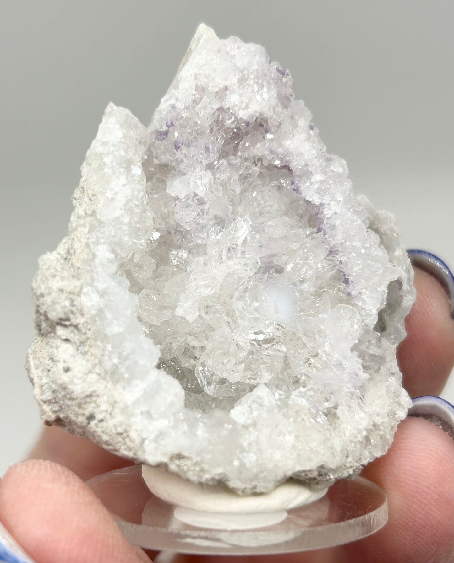 #17 Spirit Flower Geodes Small - Purple Fluorite, White Chalcedony & Quartz From San Benito, Chihuahua, México 🇲🇽