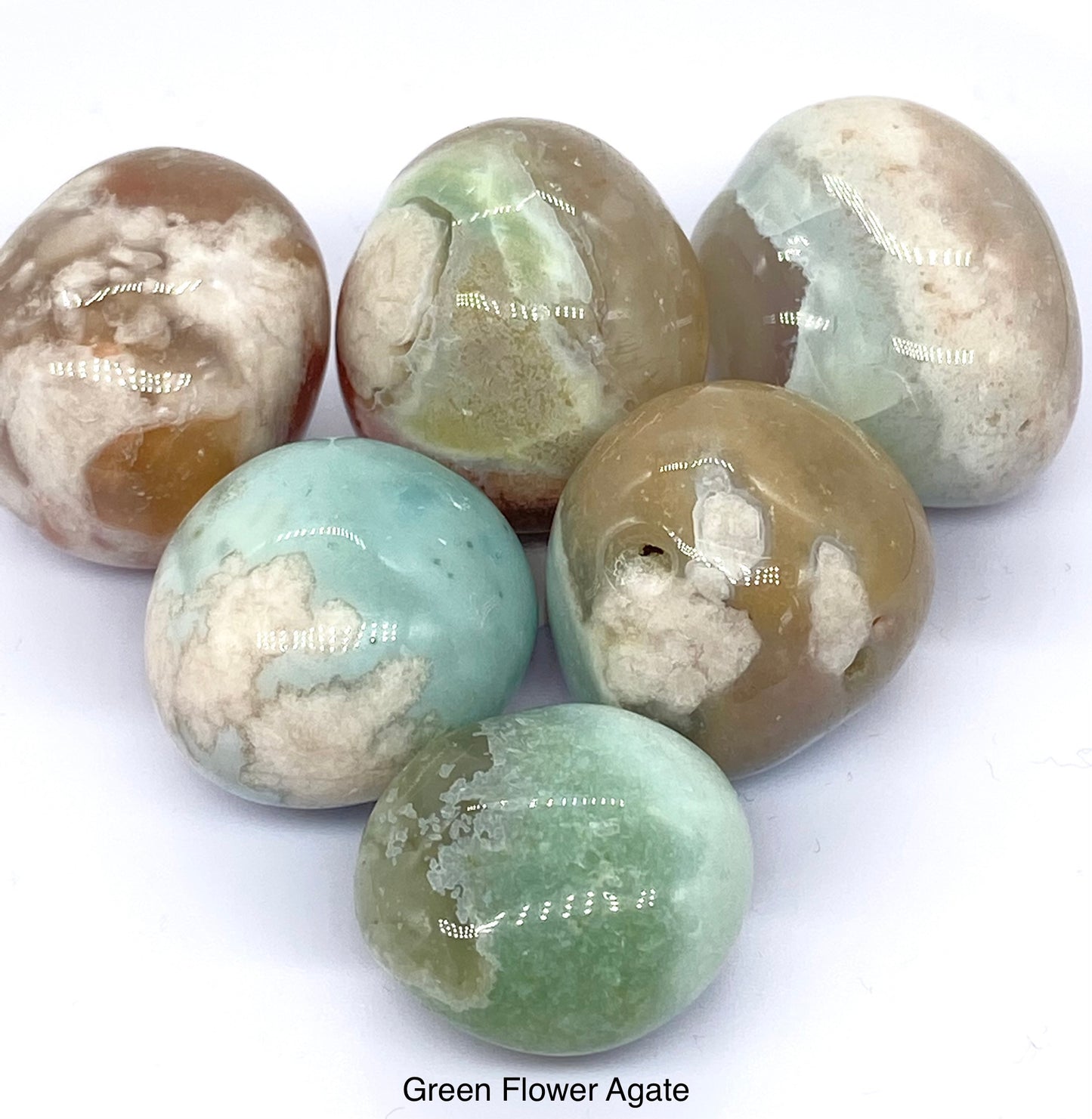 Green Flower Agate Tumbles From Madagascar 🇲🇬 Pick Your Size