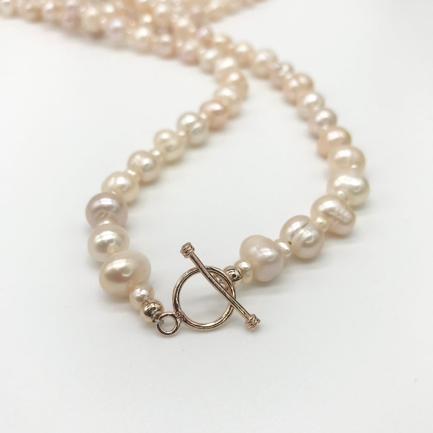 Peach Freshwater Baroque Pearls Classic Necklace - Pick Your Necklace