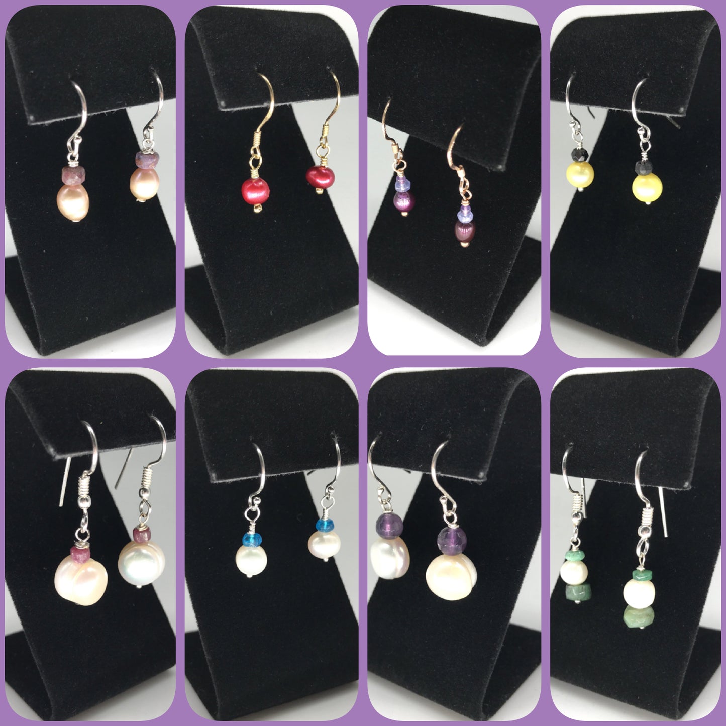 Chose Your Colour Freshwater Pearl Sterling 925 Silver Shepherds Hook Drop Earrings - Pick Your Earrings