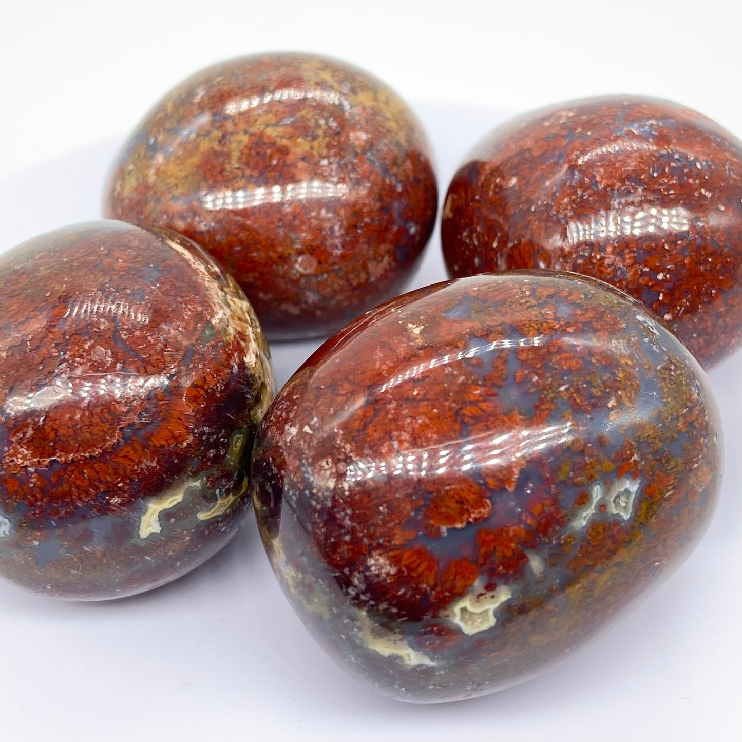 Indonesian 🇮🇩 Red Moss Agate Tumbles - Pick Your Size Tumble