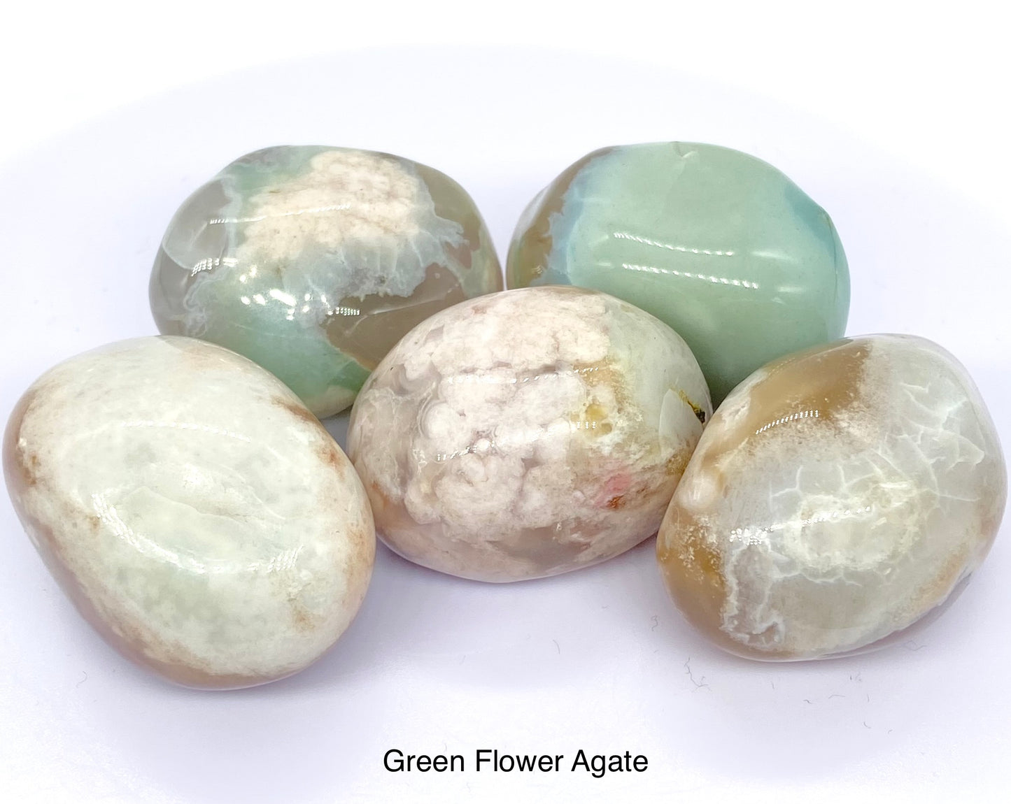 Green Flower Agate Tumbles From Madagascar 🇲🇬 Pick Your Size